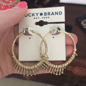 Lucky Brand gold hoop earrings
